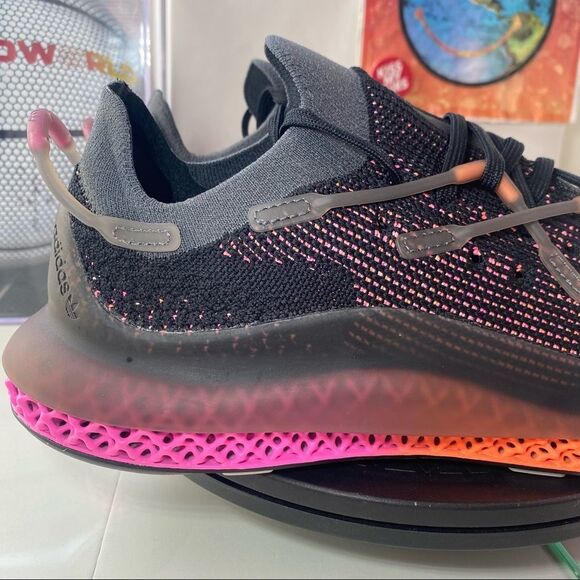 🆕 Adidas 4D Fusio 'Black Orange Pink'  - Mens Sizes - Picture 2 of 15